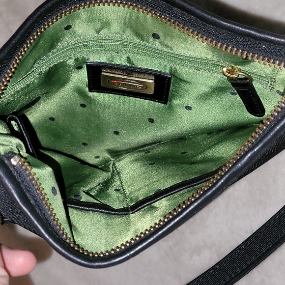 Talbots Black Nylon Crossbody Bag with Adjustable Strap and Gold Buckle Trim - Picture 6 of 8